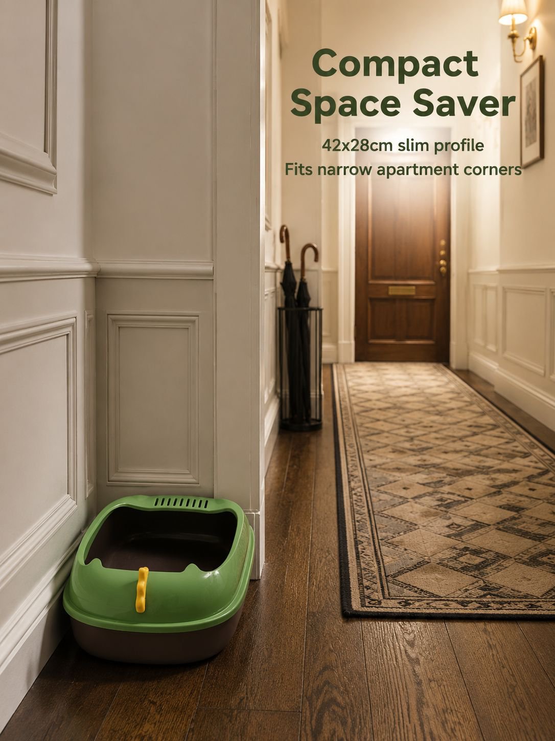 Semi-enclosed litter box