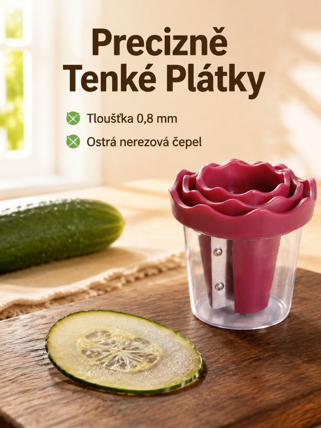 Kráječ zeleniny a ovoce ve tvaru růže