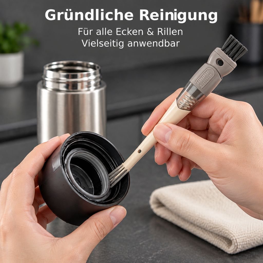 Silikonbürste mit langem Stiel für Becher und Babyflaschen