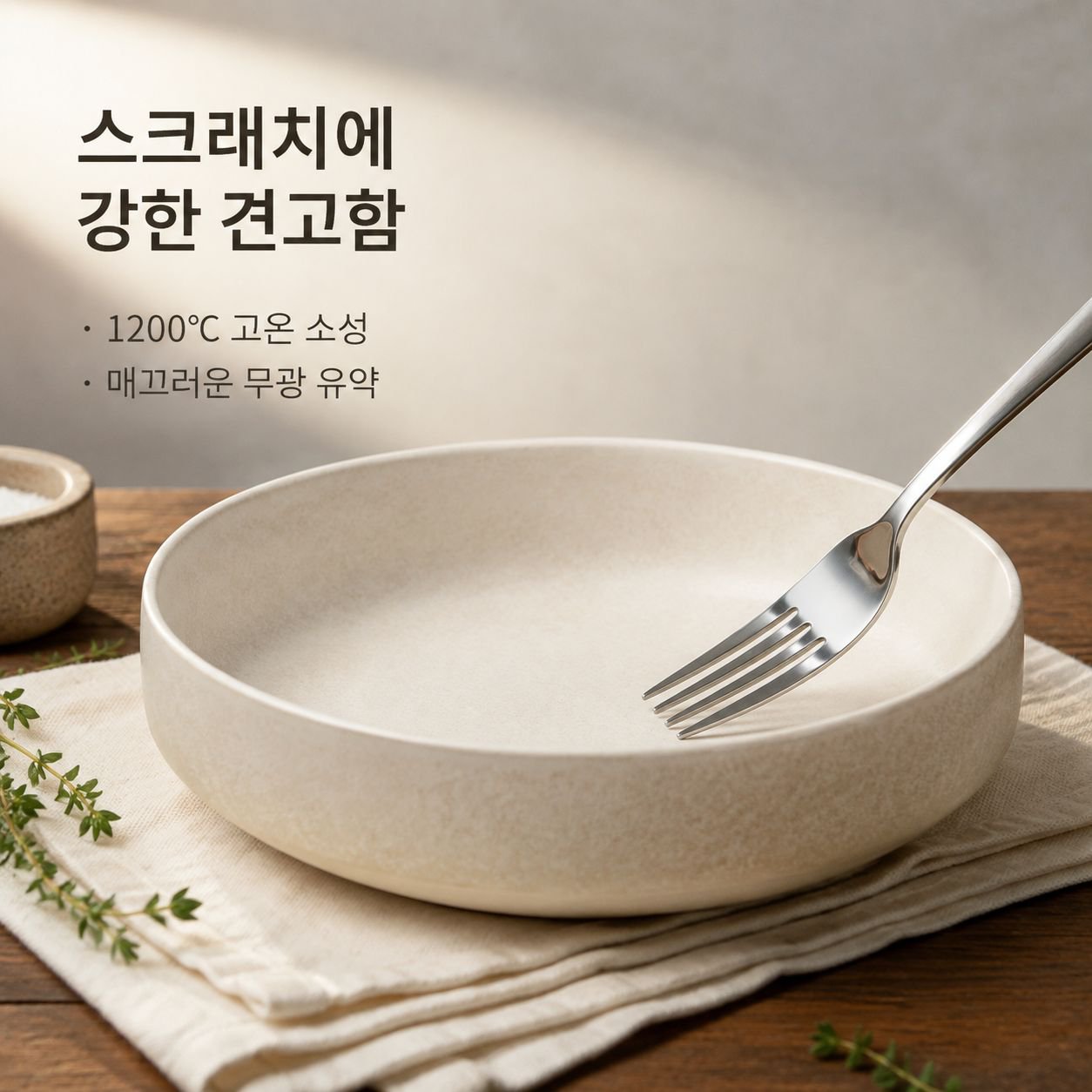 미니멀한 무광 고급 세라믹 깊은 접시