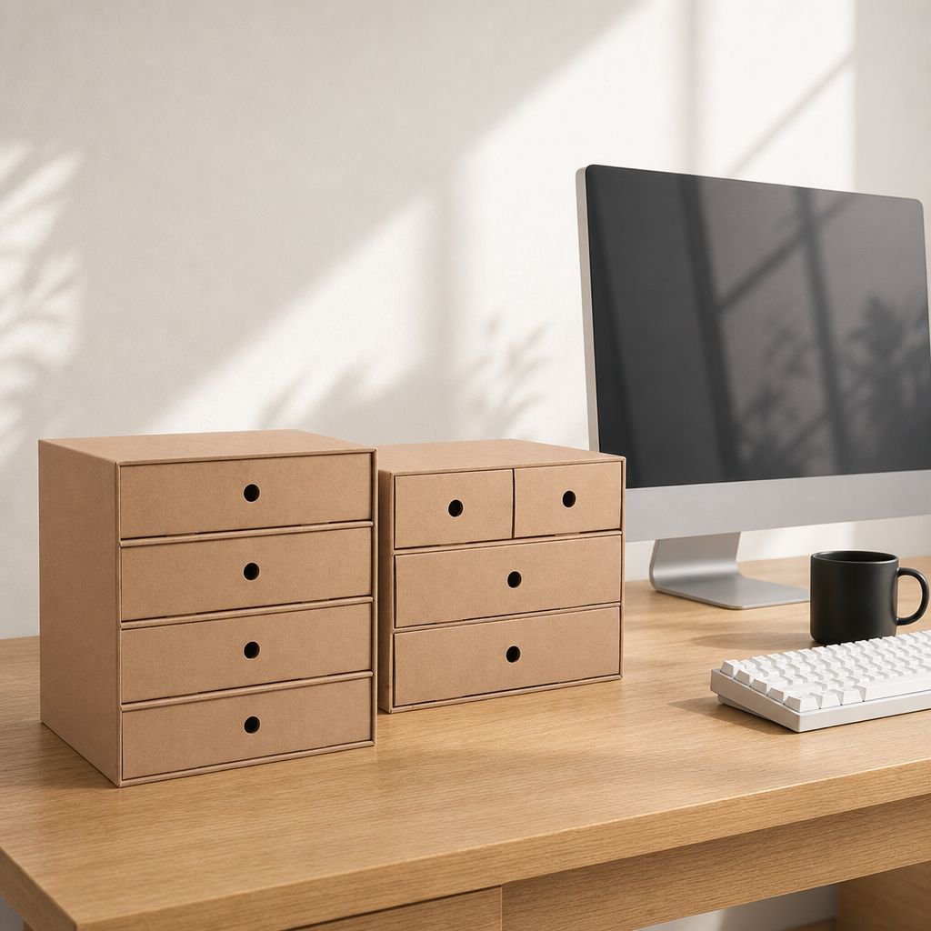 Multifunctional office desk organizer with multiple compartments