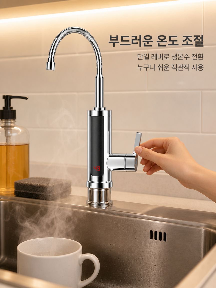 전기 온수 수도꼭지