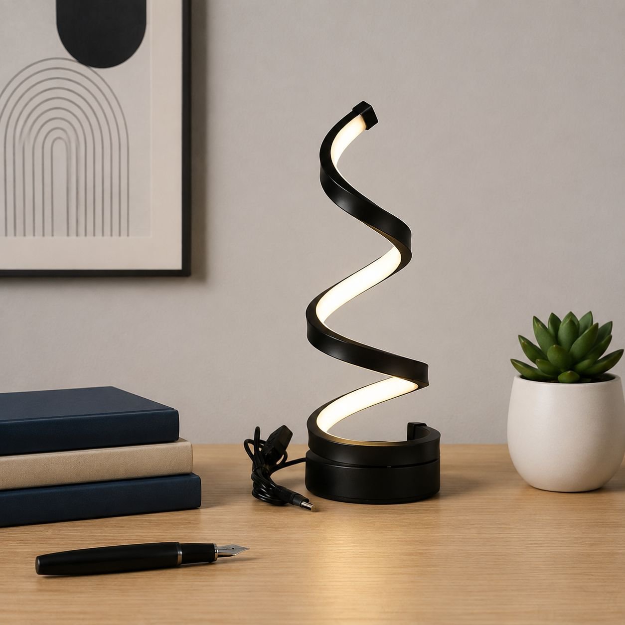 Lámpara USB creativa en espiral