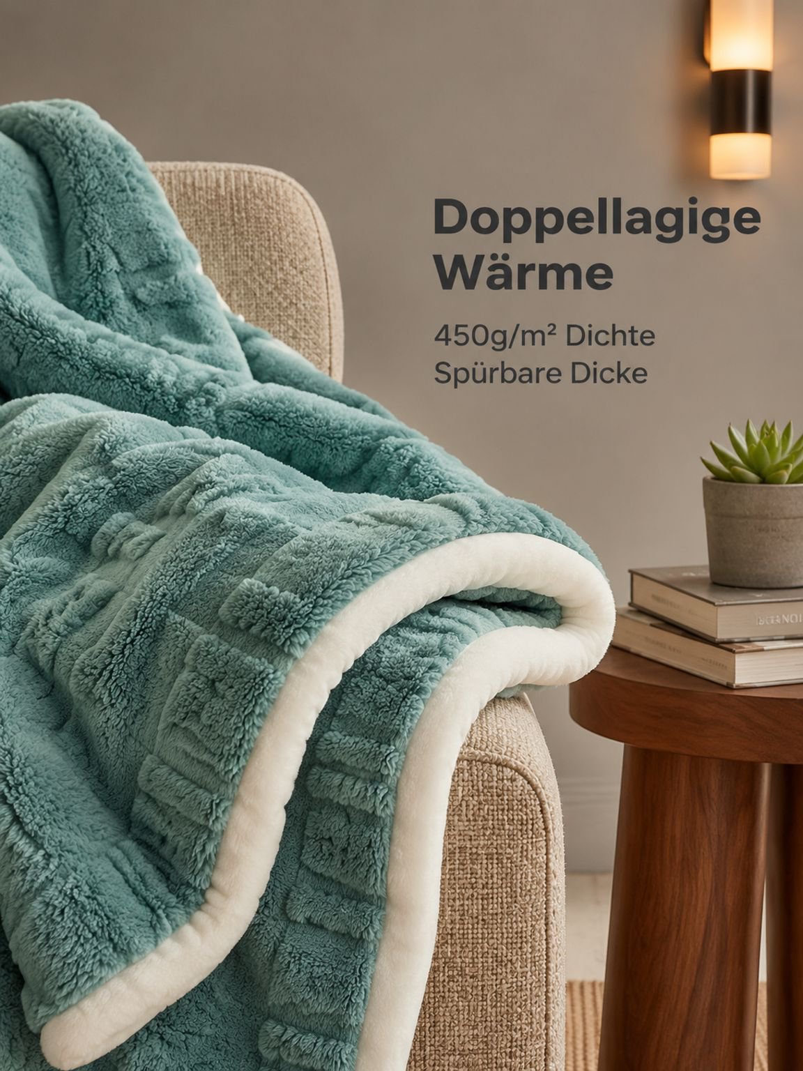 Verdickte Coral Fleece Decke, Kuscheldecke für Sofa, Mittagsschlafdecke für Studentenwohnheim