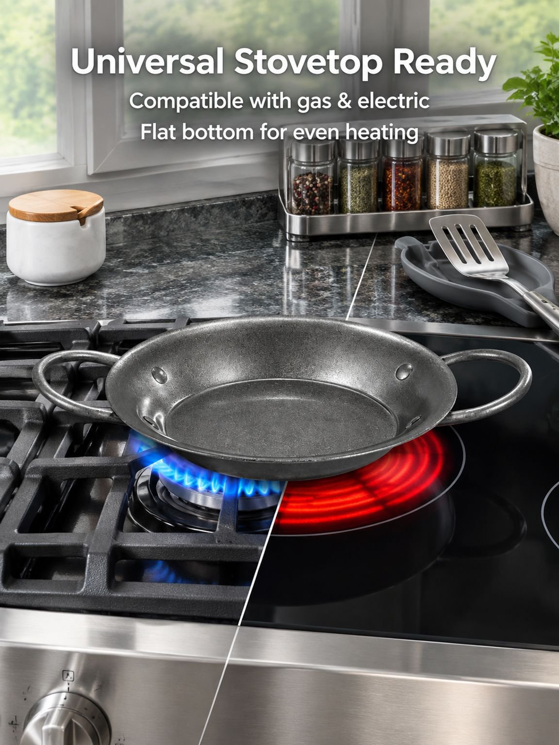 Heavy-duty stainless steel stir-fry pan