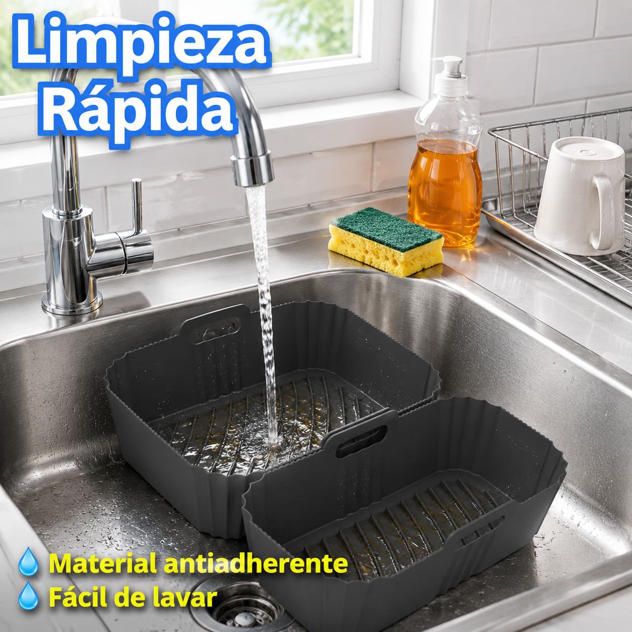 Juego de moldes de silicona para freidora de aire