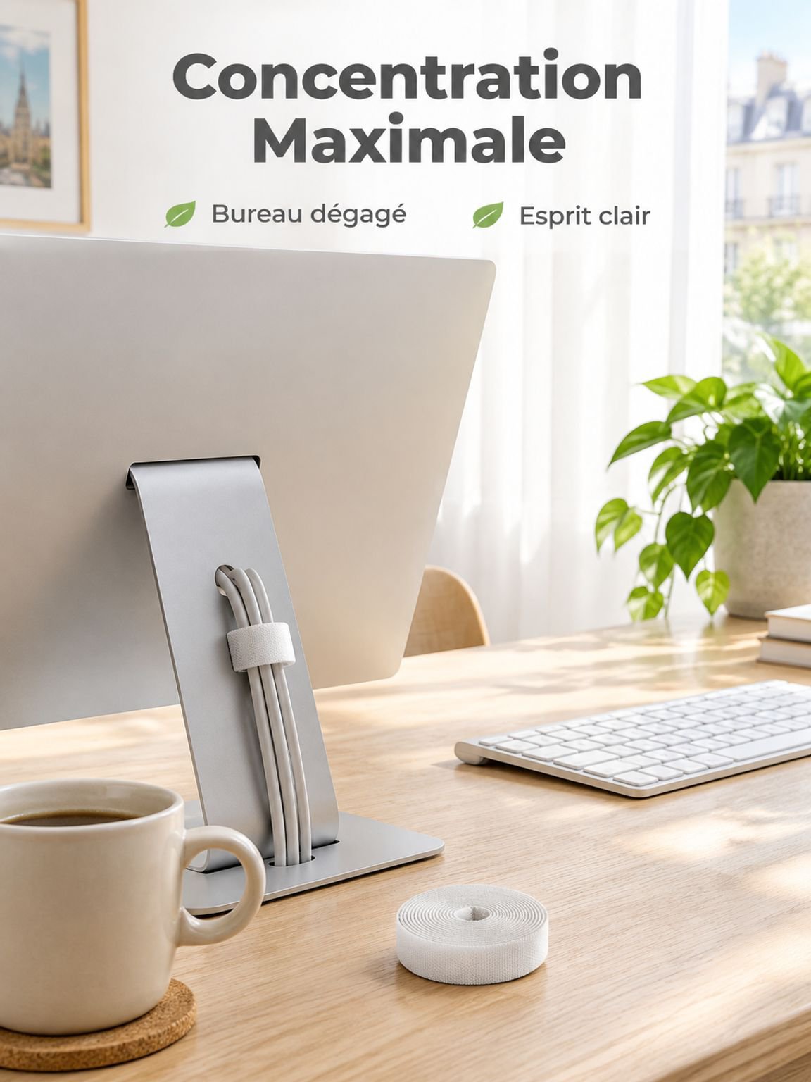 Solution simple de rangement pour câbles PC, USB et alimentation électrique