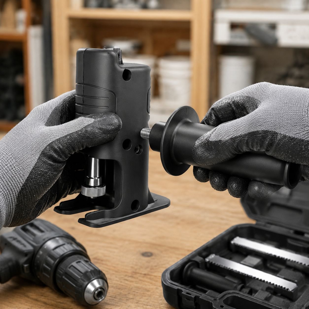 Cordless Drill to Reciprocating Saw Electric Saw Multi-purpose Woodworking Adapter Kit