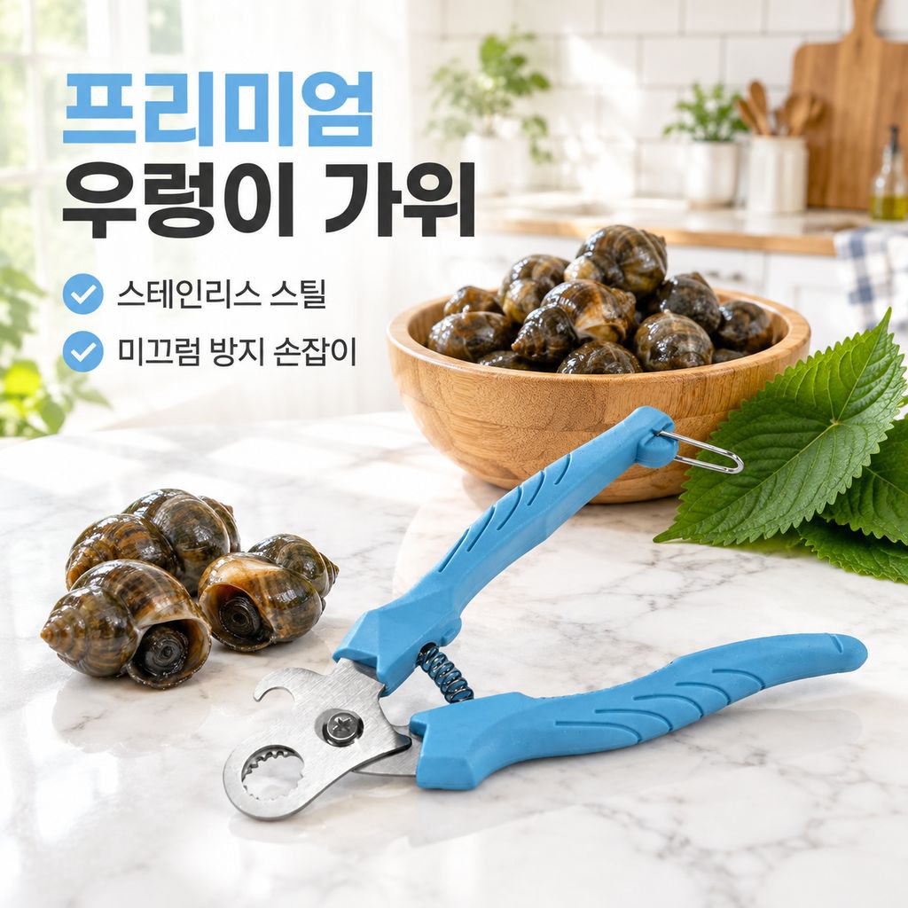 고둥 끝부분 커터 가위