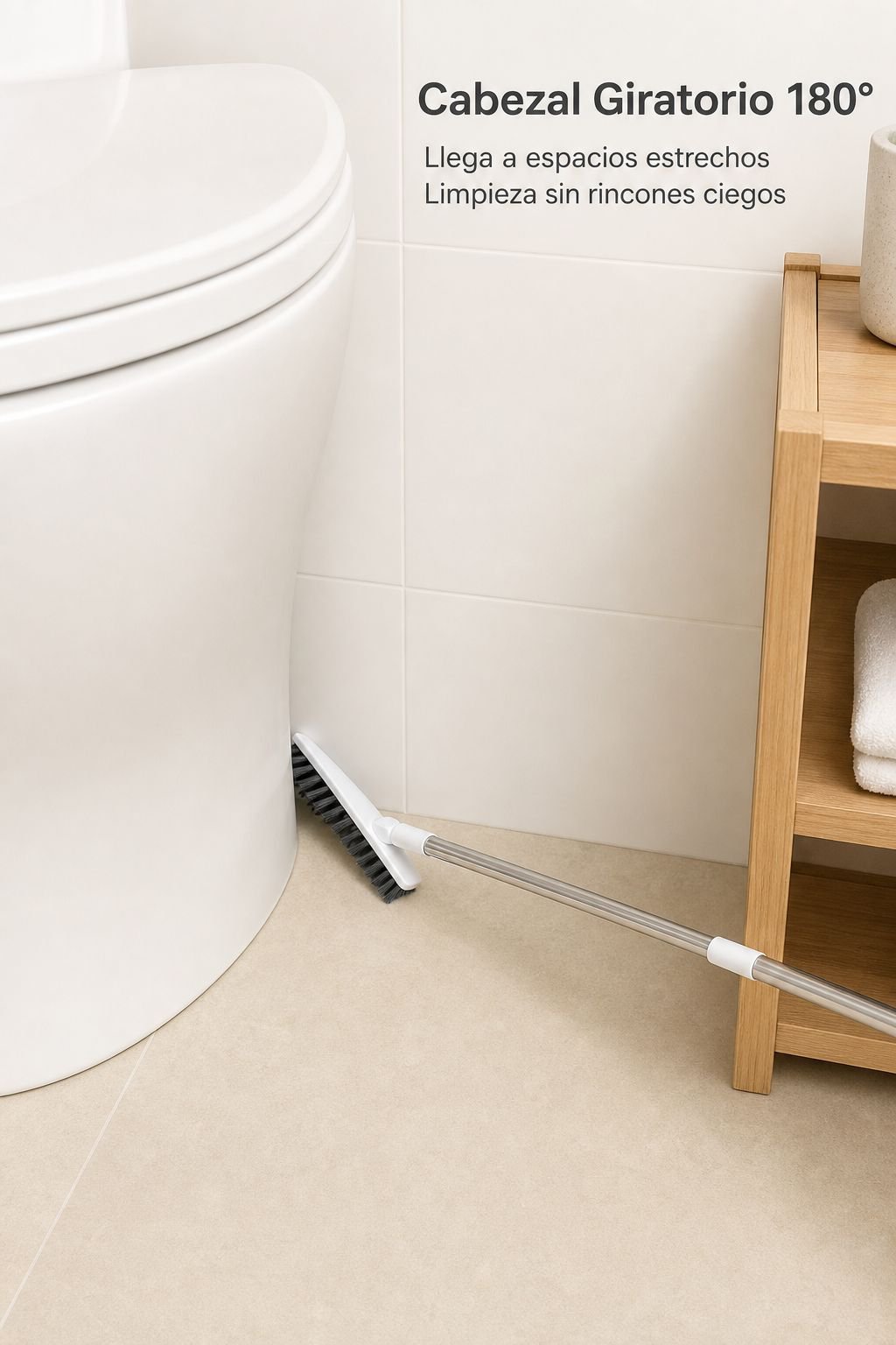 Cepillo ergonómico para limpieza de suelos