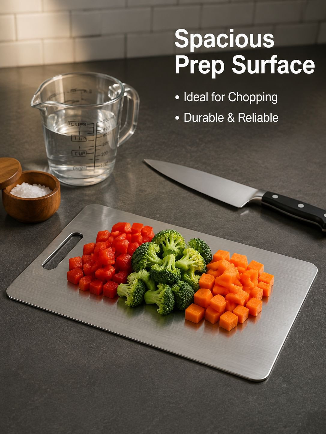 Household 304 Stainless Steel Cutting Board, Multifunctional Kneading Board, Dough Cutting Board