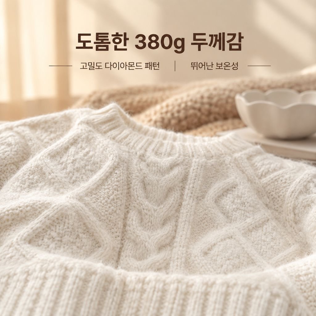 여성용 활용도 높은 루즈핏 크루넥 풀오버 스웨터
