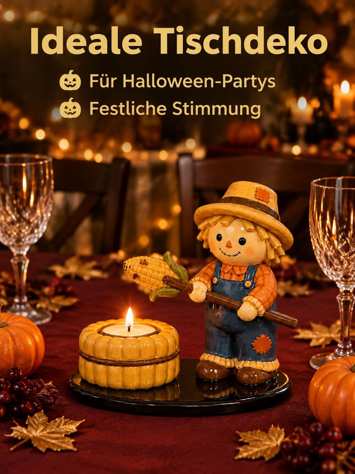 Teelichthalter für das Halloween-Lagerfeuer
