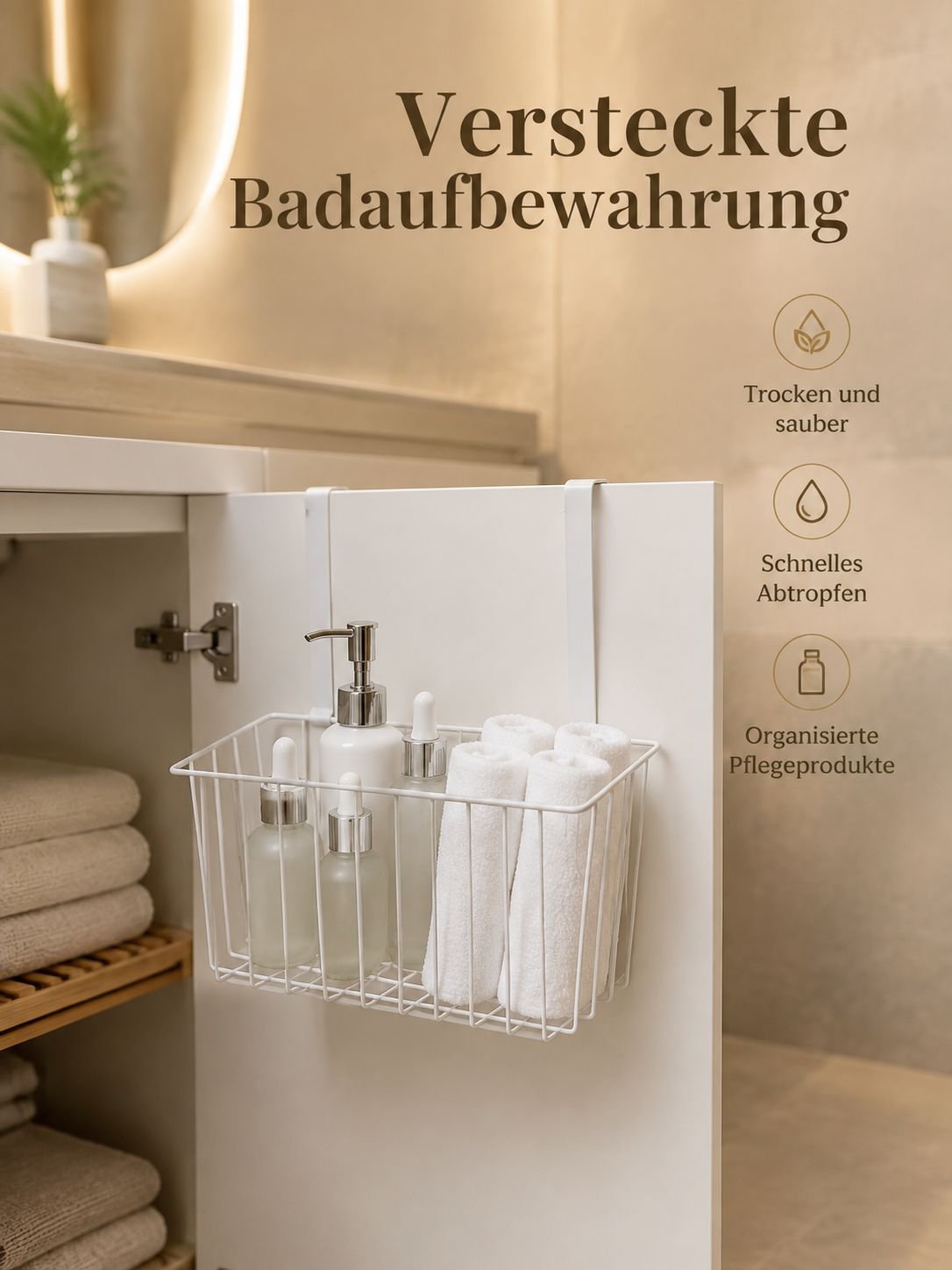 Modernes Design des Hängeschrank-Aufbewahrungskorbs