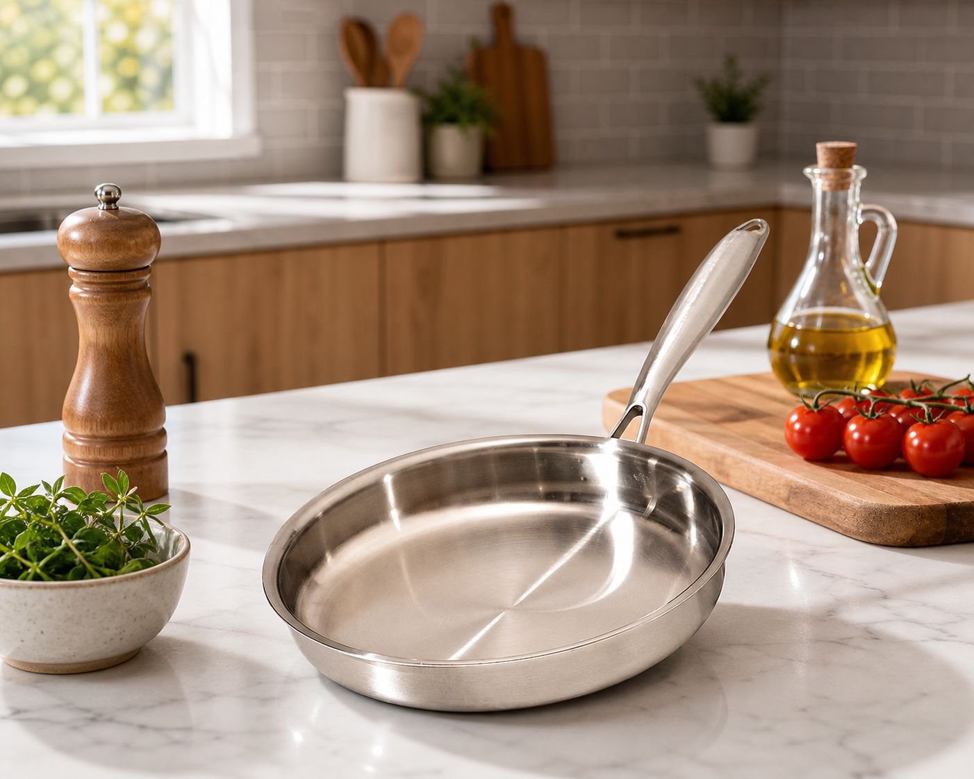 Three-Layer Thickened Steel Induction Cooker Pan