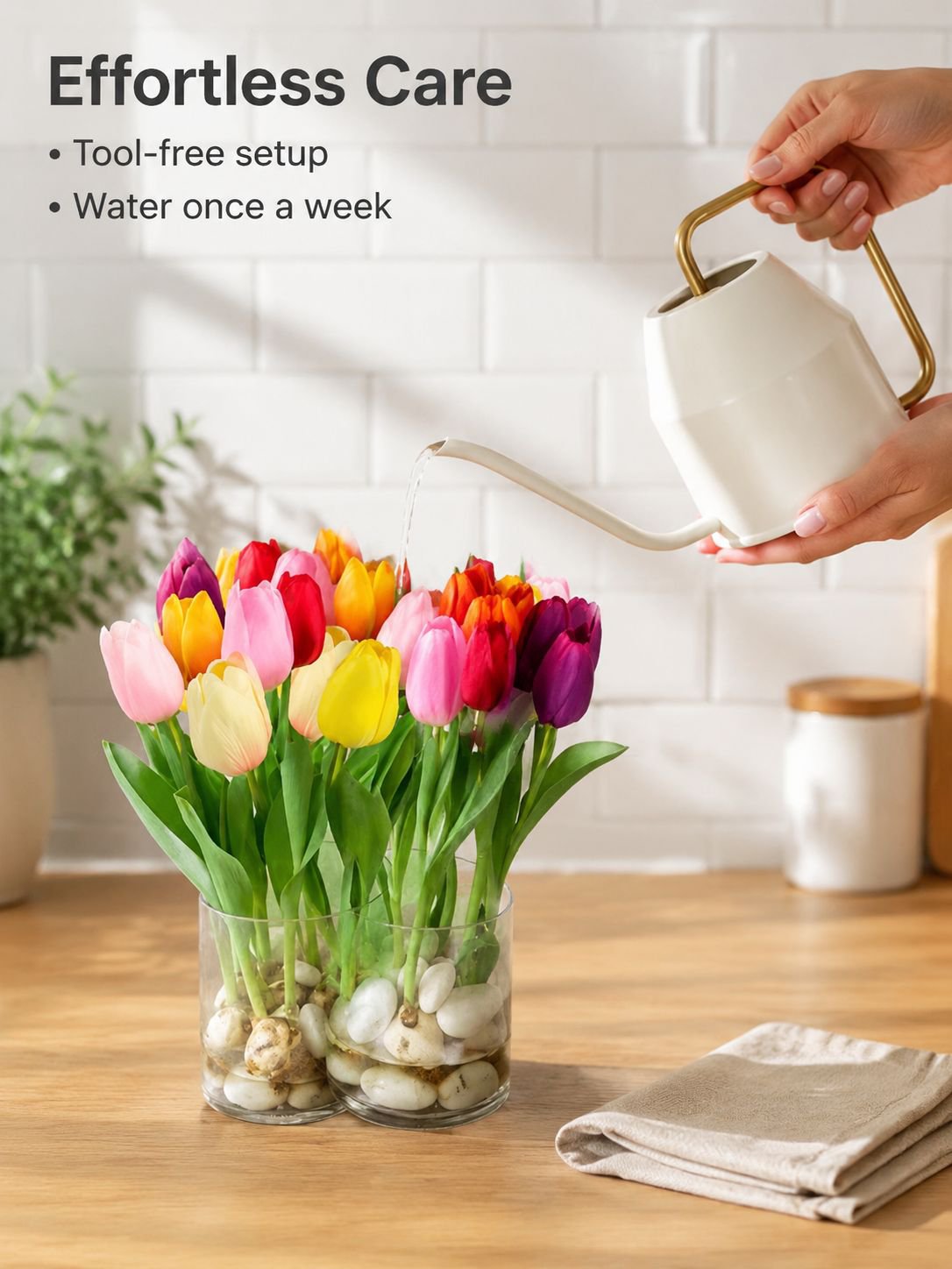 Hydroponic tulips