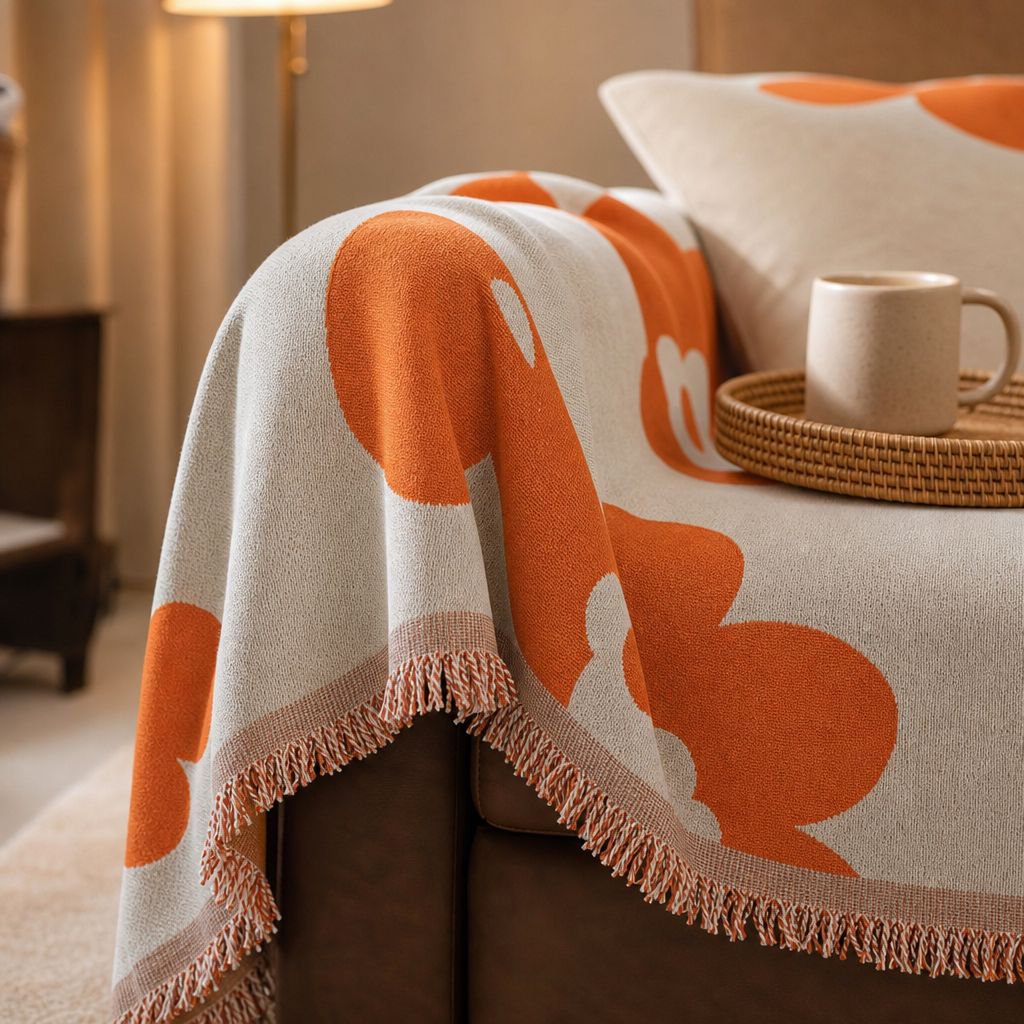 Nordic Style Full Coverage Sofa Cover Anti Cat Claw