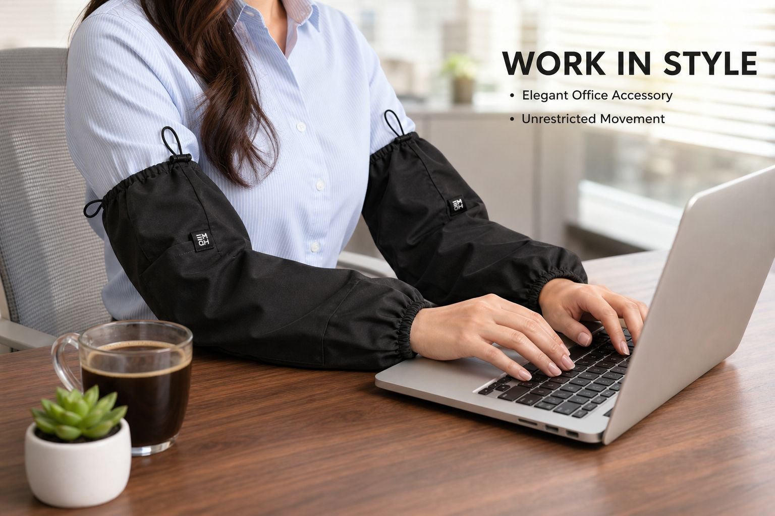 Fashionable women's sleeve protectors, adult office sleeves, stain-resistant and oil-resistant sleev