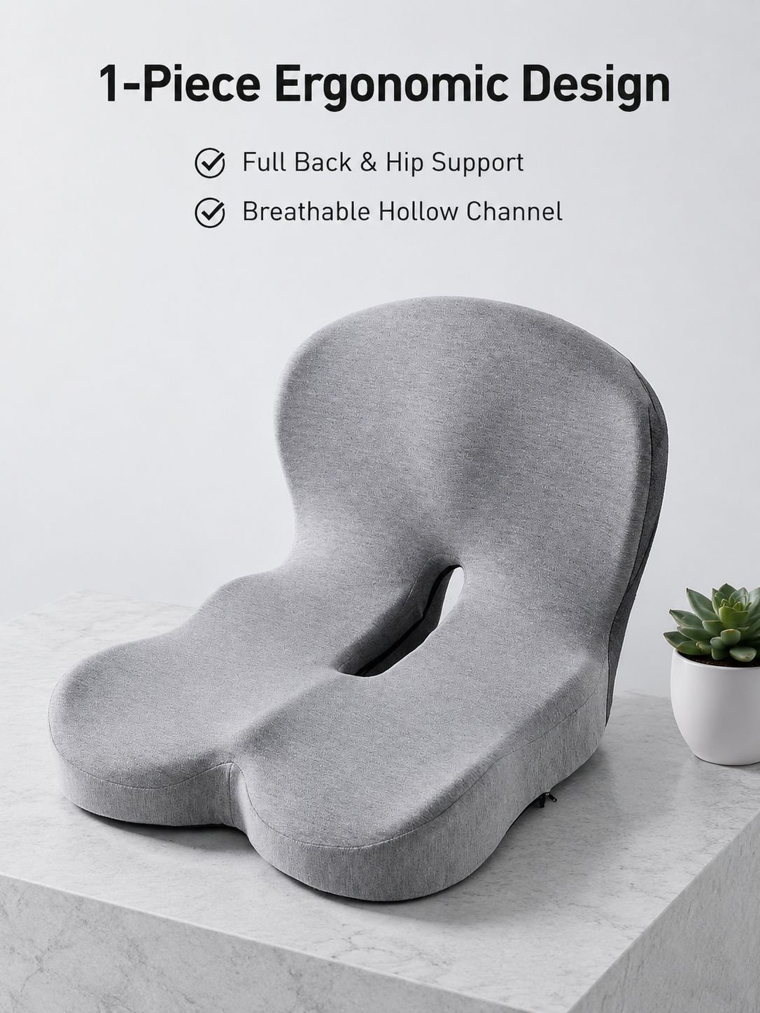 Memory foam integrated seat and back cushion