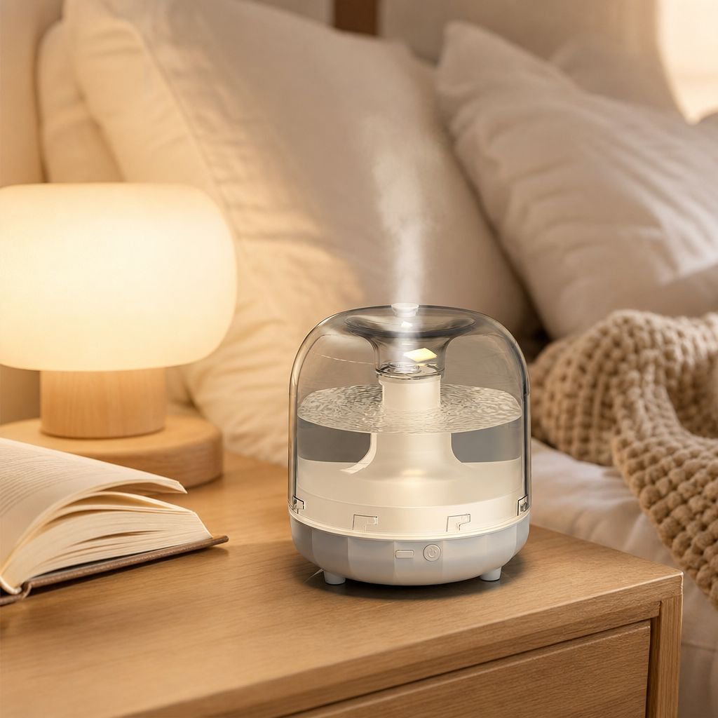 Humidificador silencioso de alta capacidad para cuartos pequeños