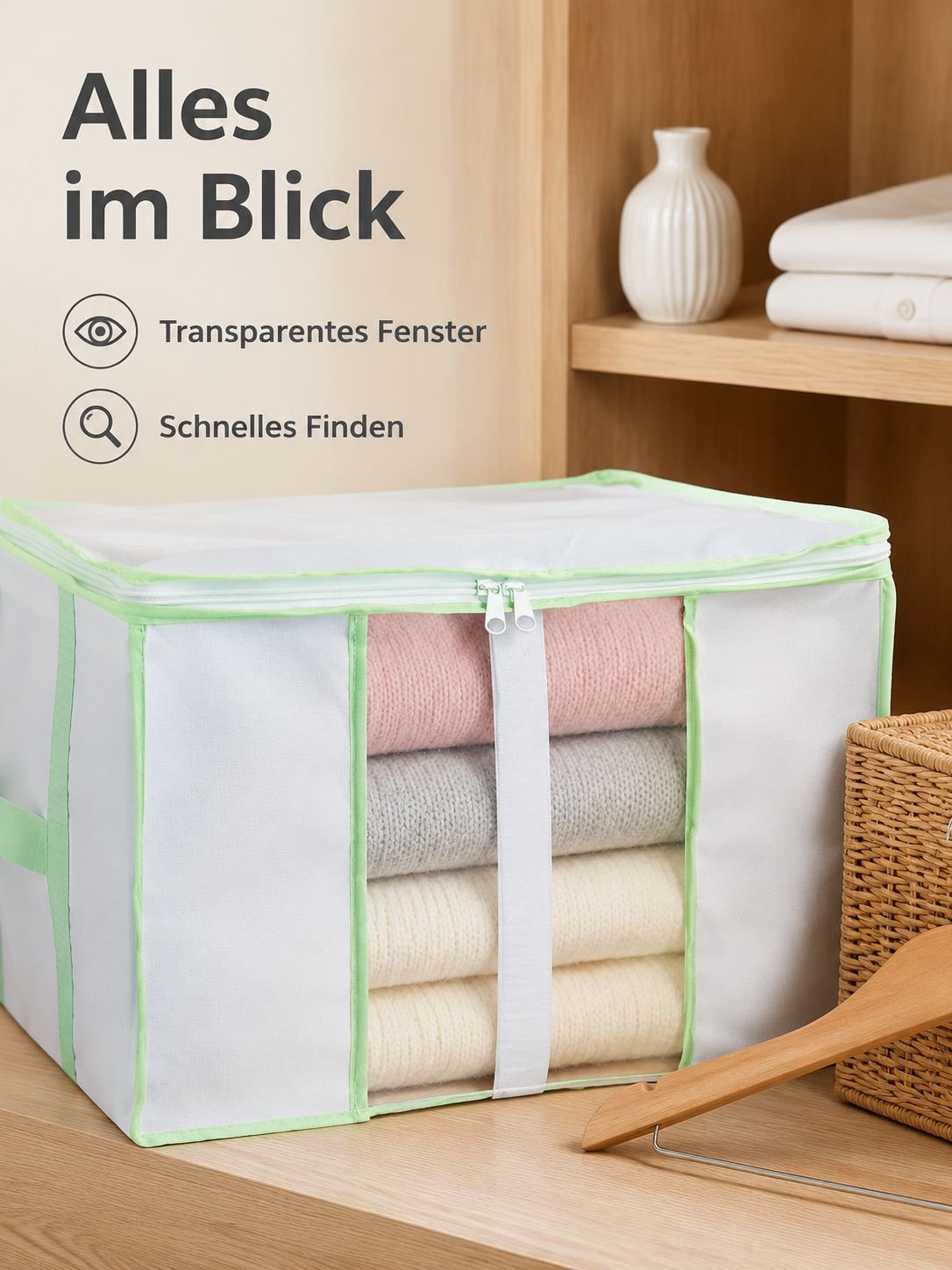 Unterbett Vakuum-Kompressions-Aufbewahrungsbox, Organizer aus Oxford-Stoff für Kleidung