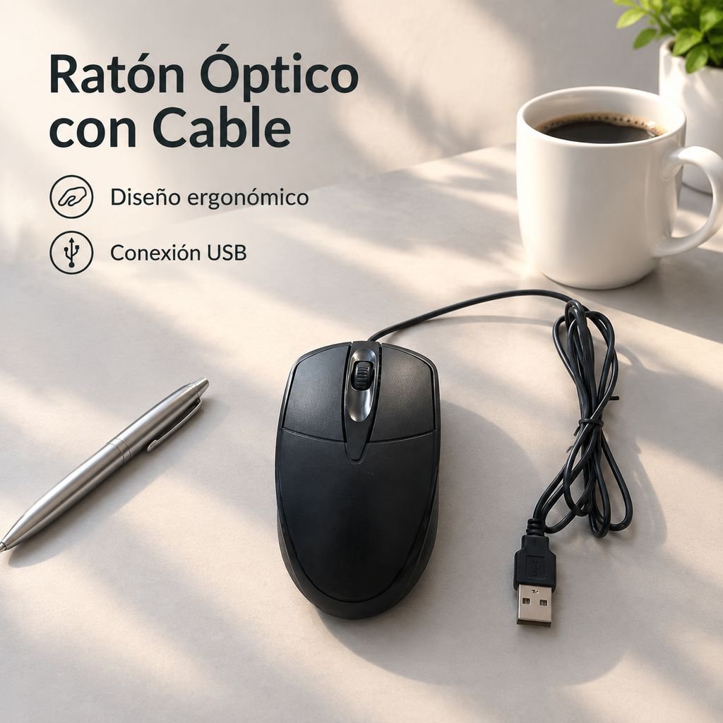 Ratón con cable multifuncional, para oficina y juegos
