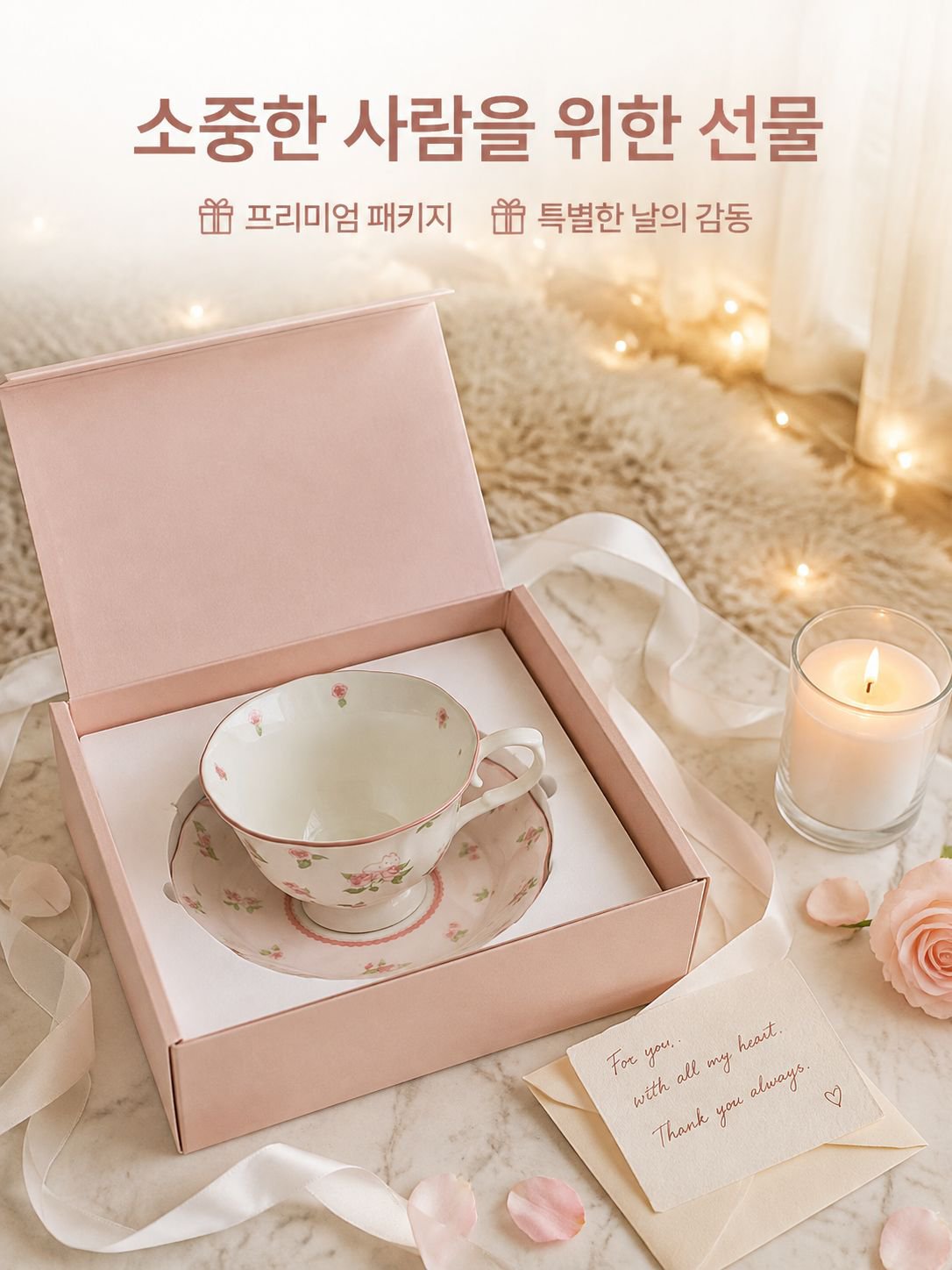 고급 세라믹 커피잔과 받침