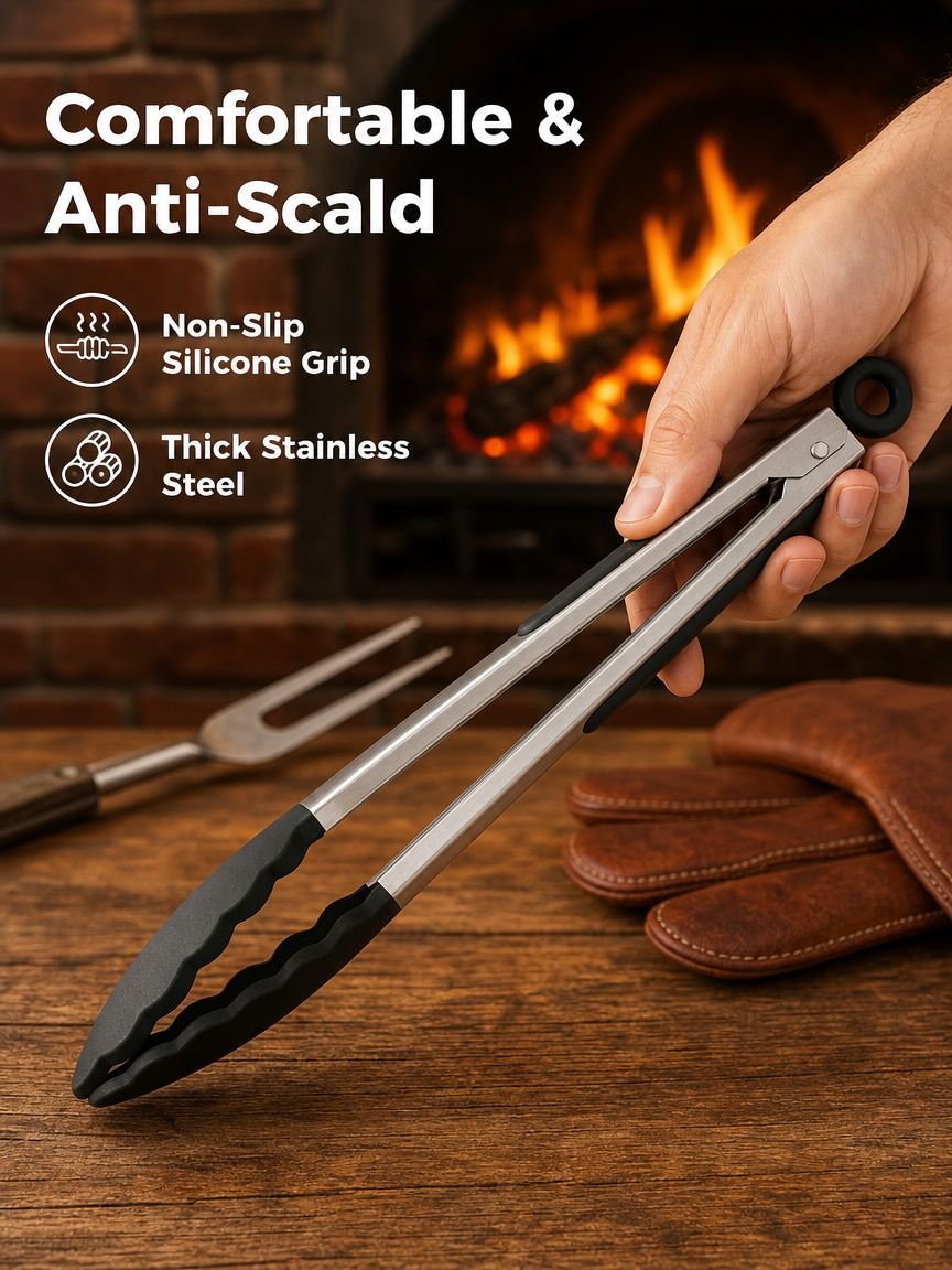 Silicone food tongs