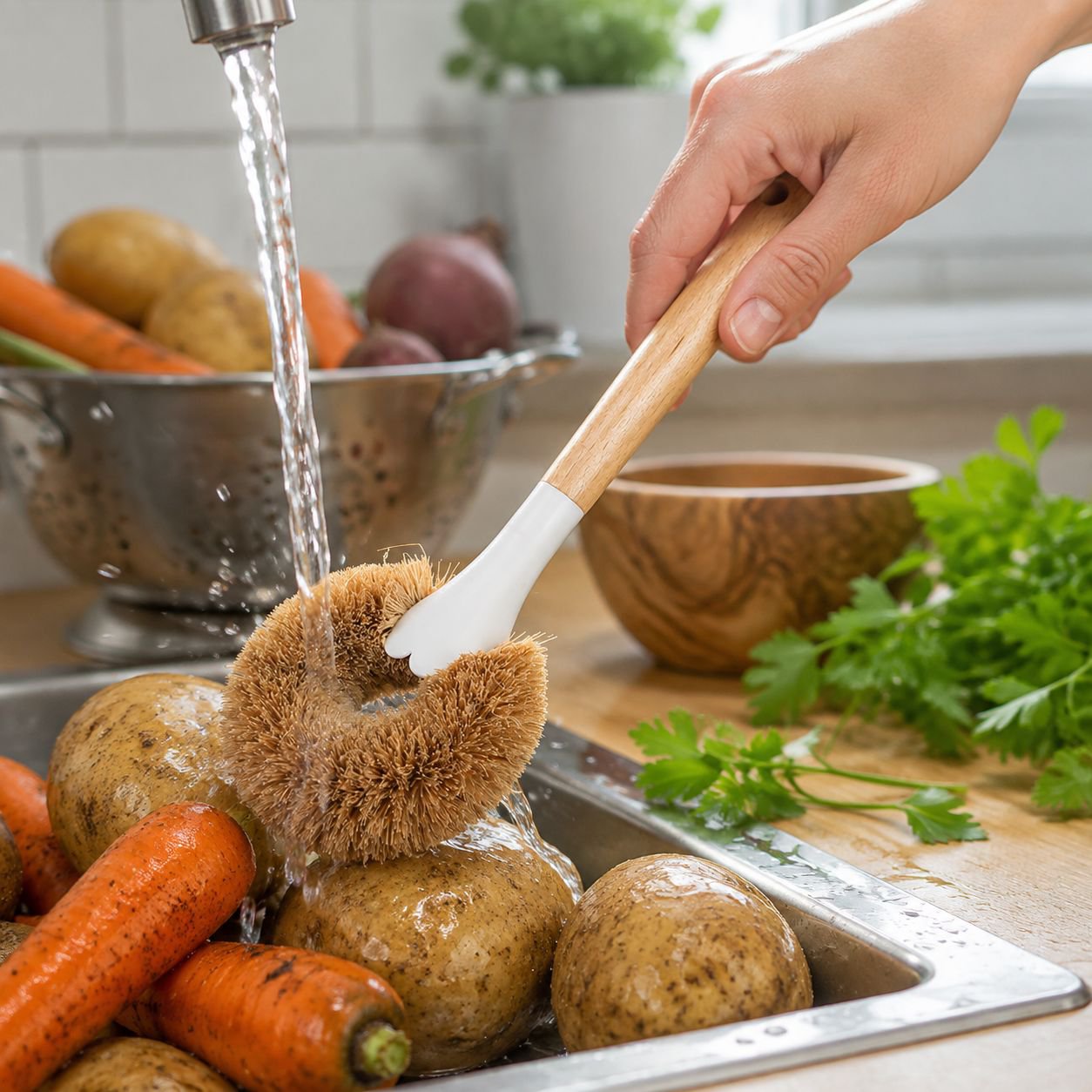 Multipurpose Coconut Fiber Cleaning Brush