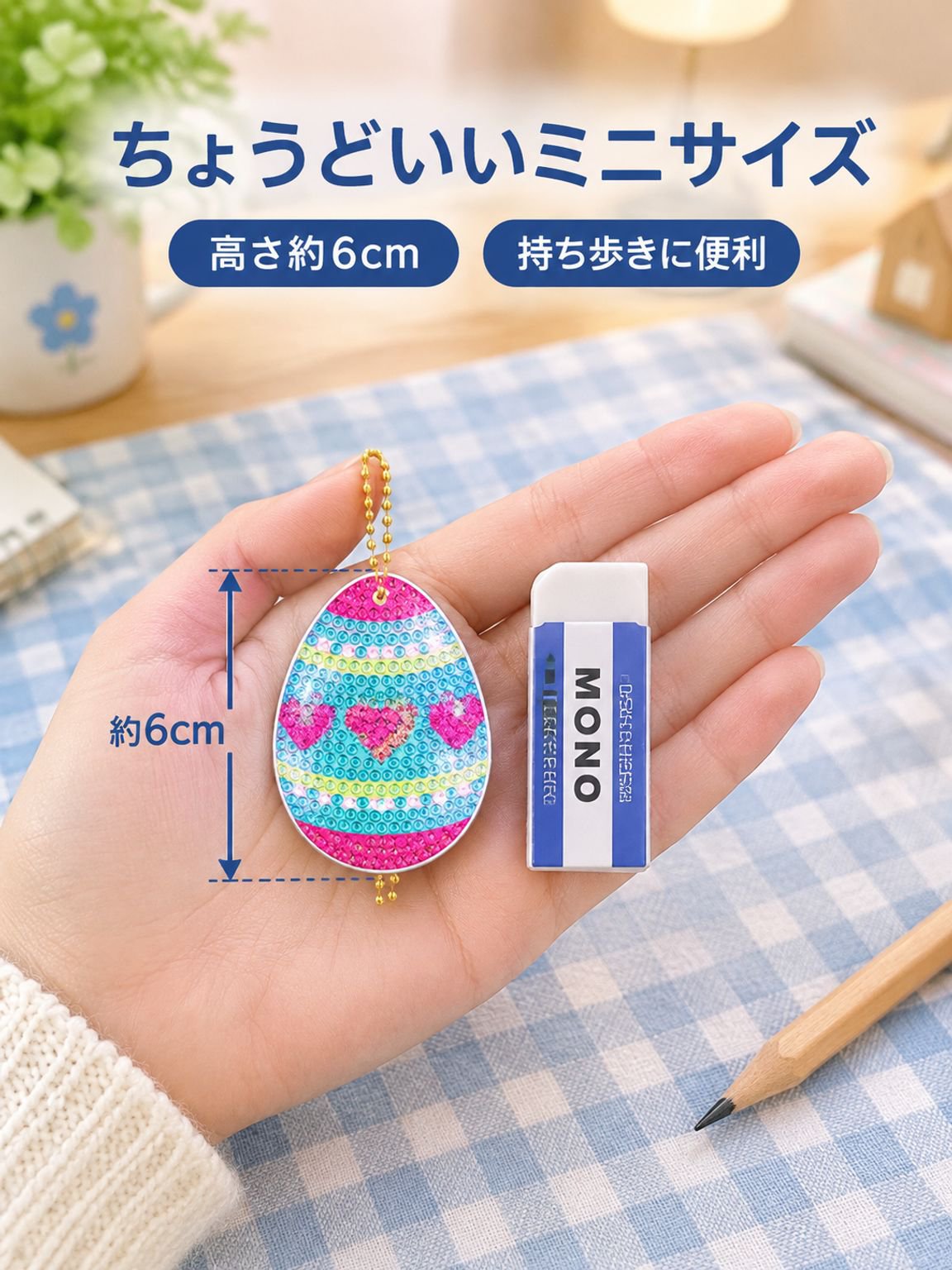 ダイヤモンドアートキーホルダー