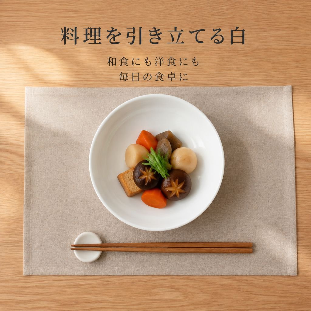 深めの丸型セラミックディナープレート