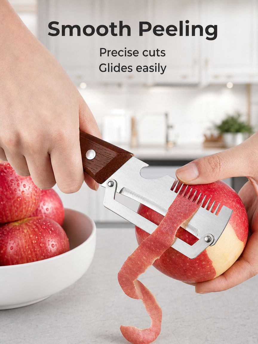Household Multifunctional Peeler and Green Onion Cutter with Bottle Opener