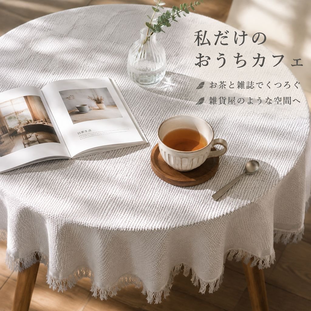 北欧INSクリーム風ダイニングテーブルクロス