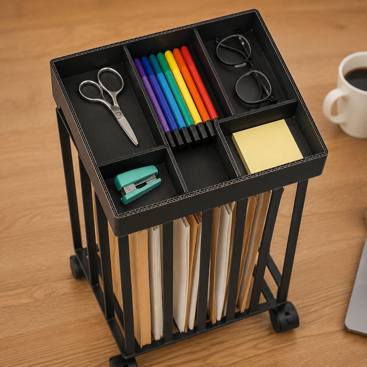 Space-saving cardboard rack for small apartments