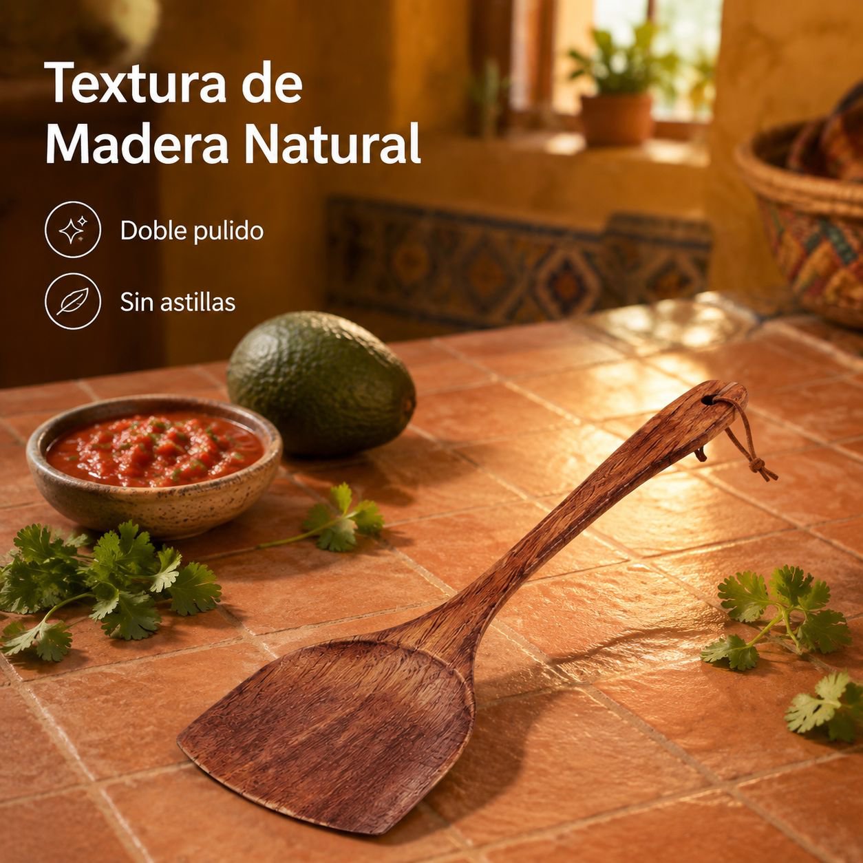 Espátula de madera para cocina