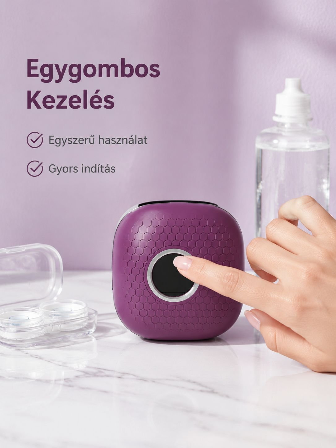 Otthoni elektromos intelligens hordozható kontaktlencse tisztító készülék