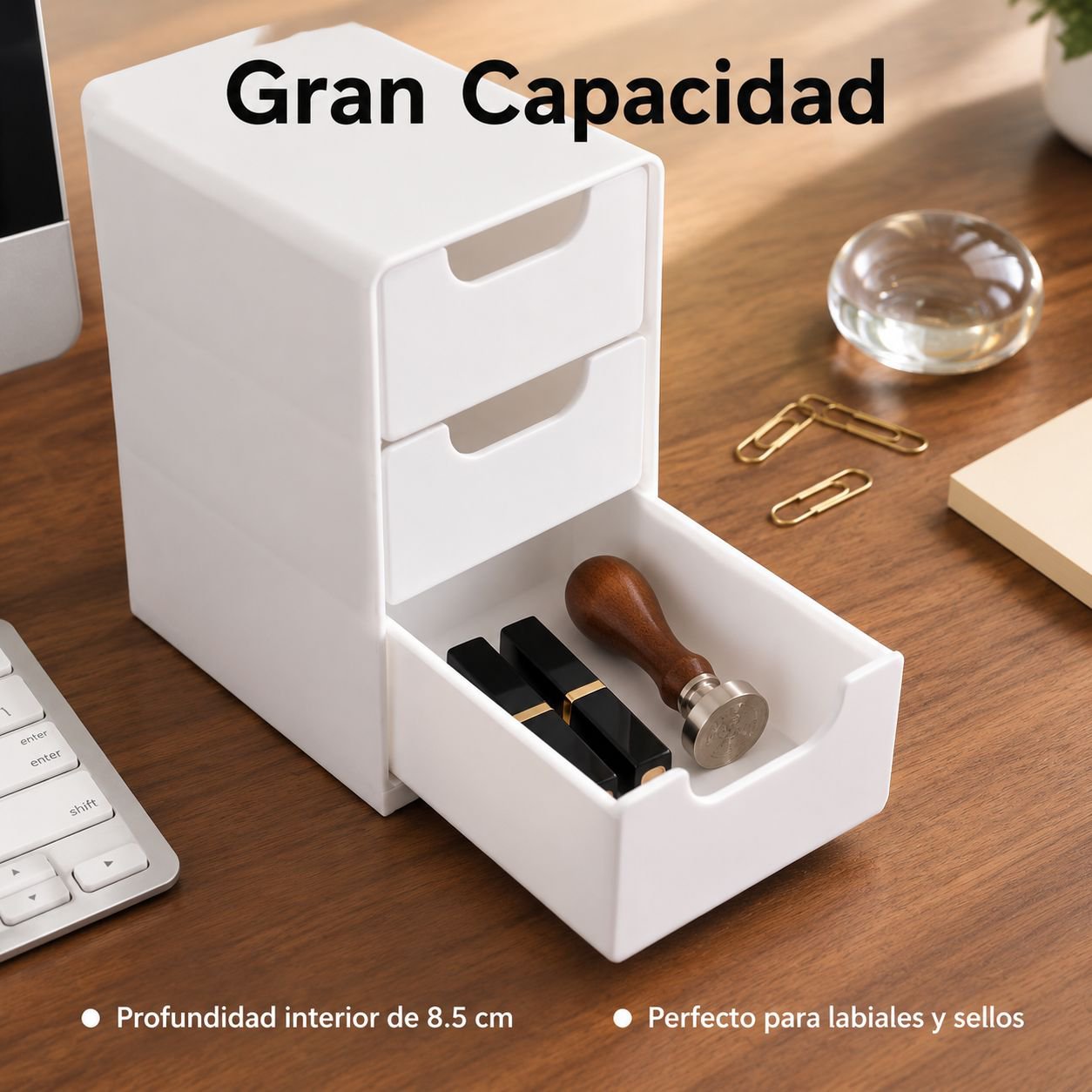 Organizador de escritorio con cajones
