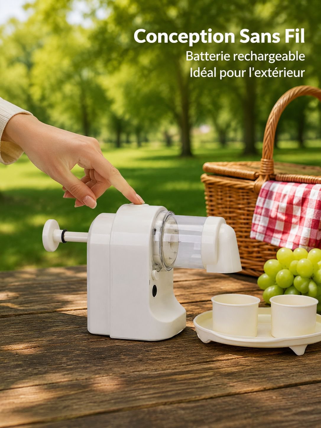 Râpe à glace automatique sans fil