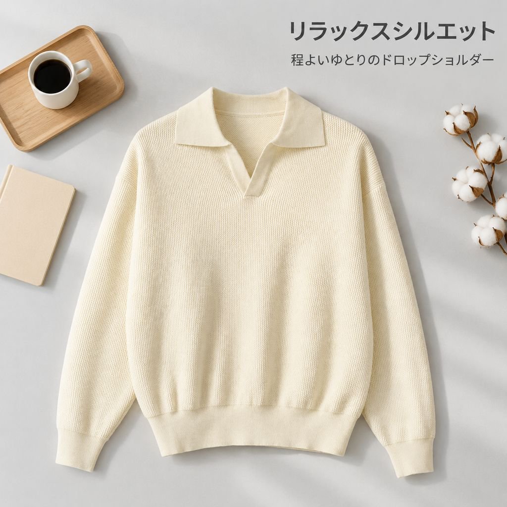 メンズ Vネックニットプルオーバー