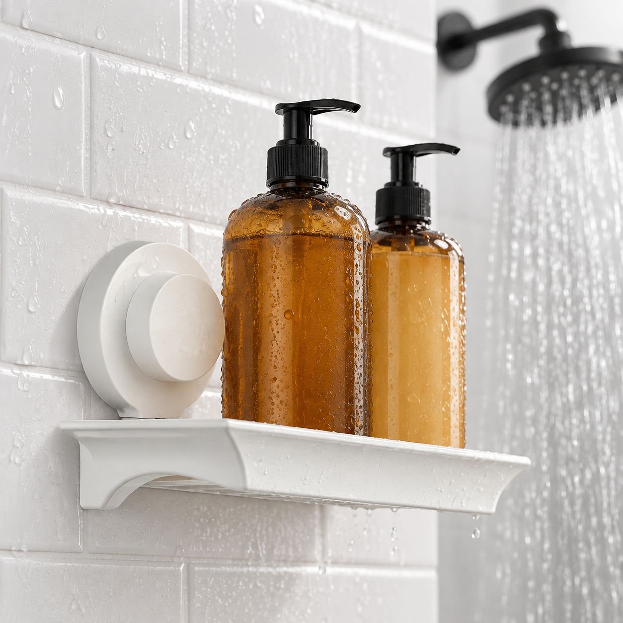 Wall-mounted Soap Dish with Suction Cup, No Drilling
