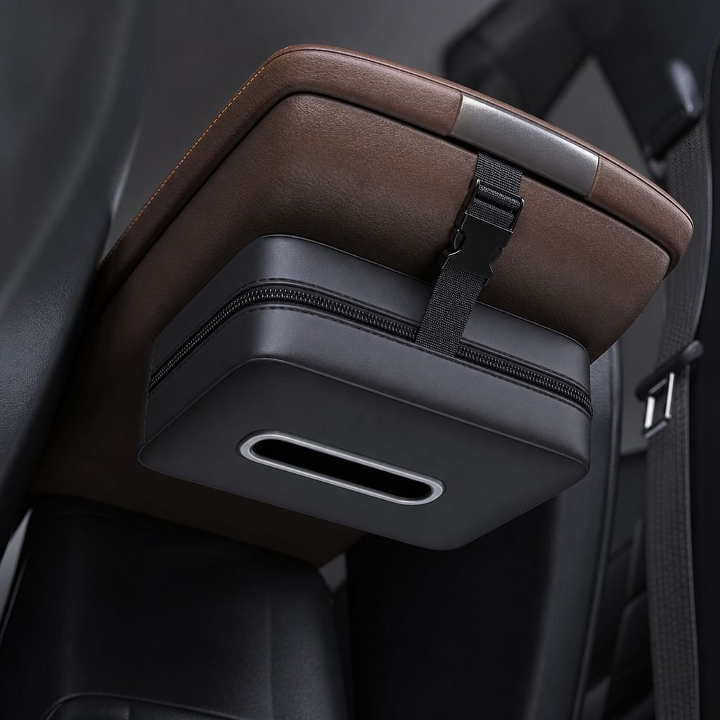 Accesorio de interior: caja de pañuelos de lujo para coche