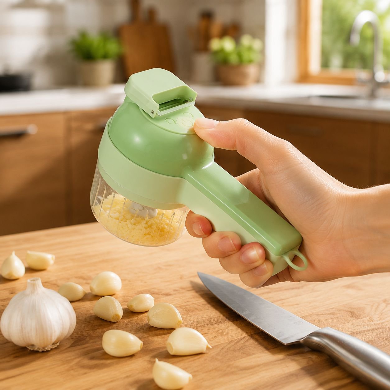 Elektrische Küchenmaschine für Gemüse und Knoblauch