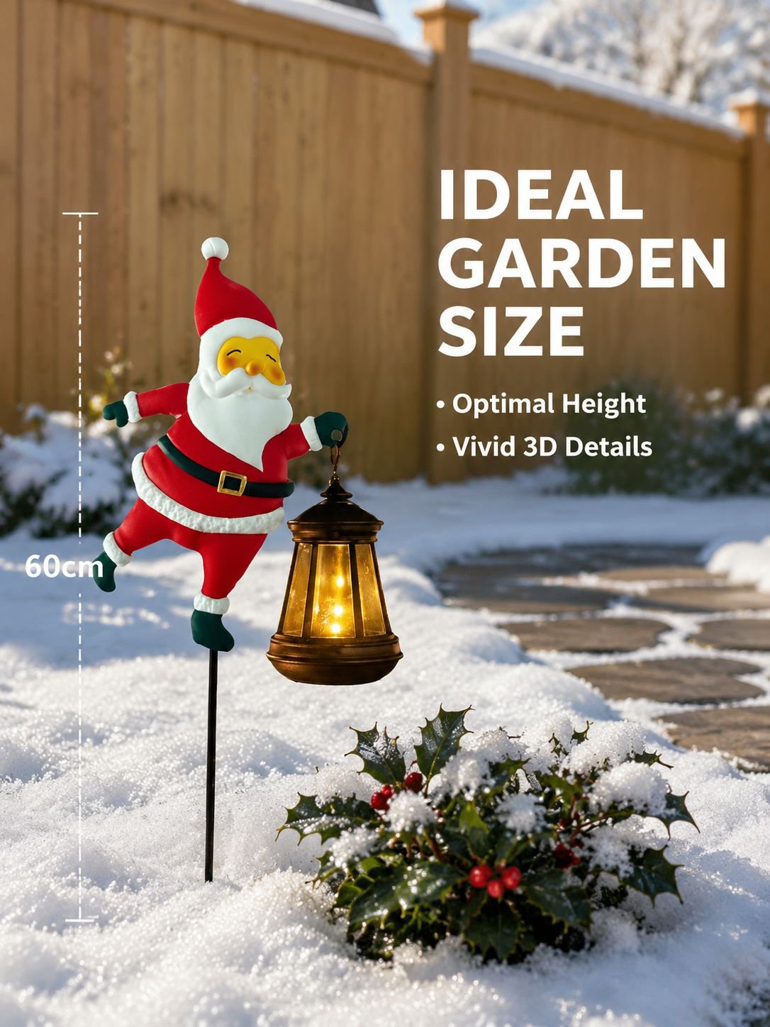 Solar Garden Decorative Light, Waterproof, Energy-saving Outdoor Christmas Lamp
