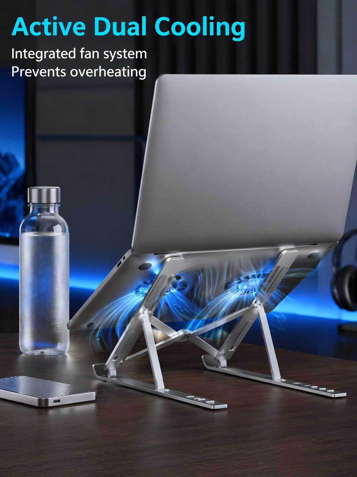 Multi-functional Foldable Desktop Cooling Bracket