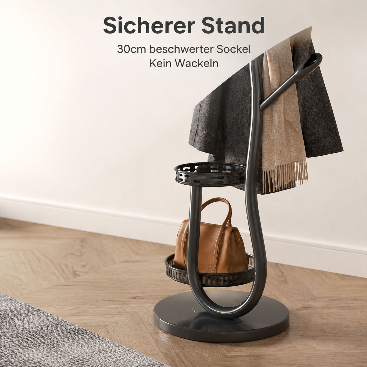 Freistehende Garderobe für Wohn- und Schlafzimmer