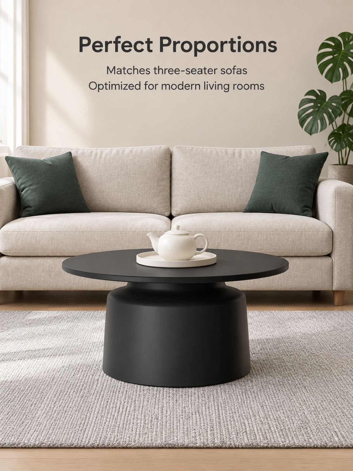 Elegant neutral coffee table home decor