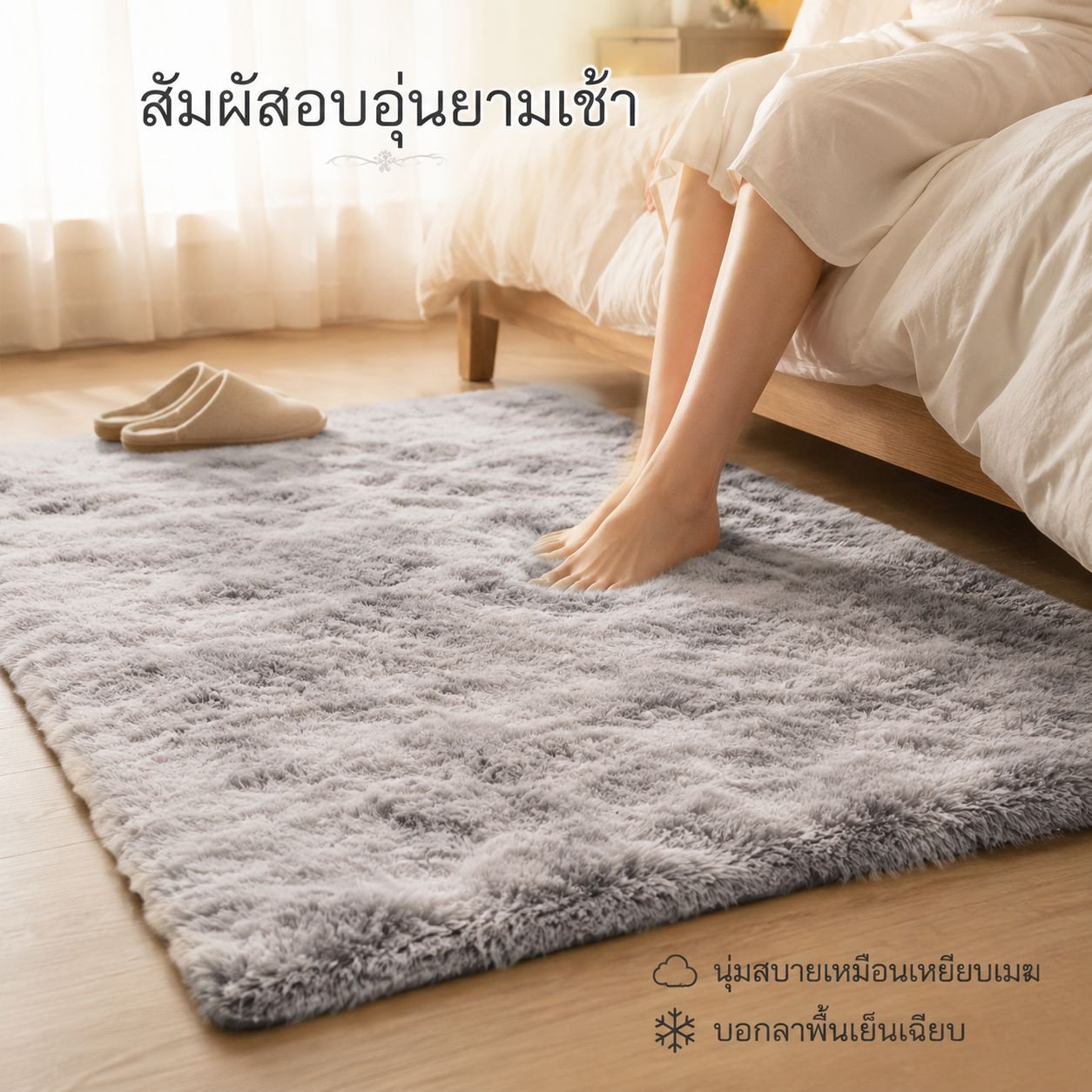พรมปูพื้นนุ่มหนาพิเศษสำหรับใช้ในบ้าน