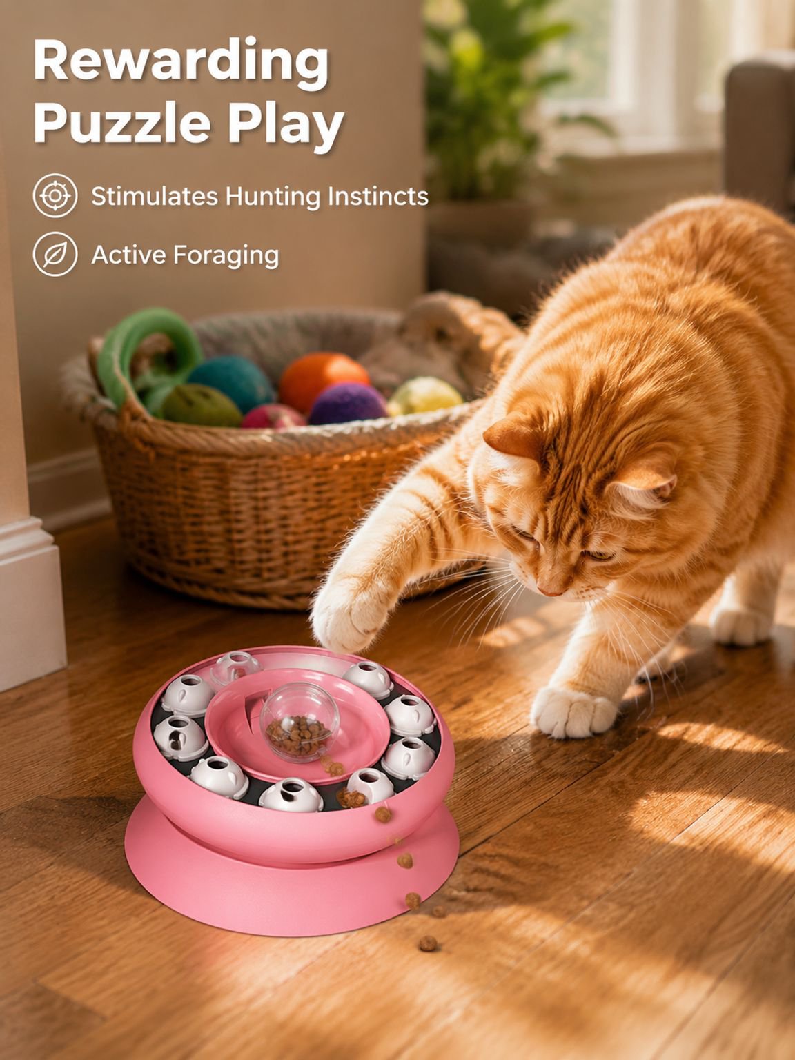 Pet Cat Slow Food Toy Bowl
