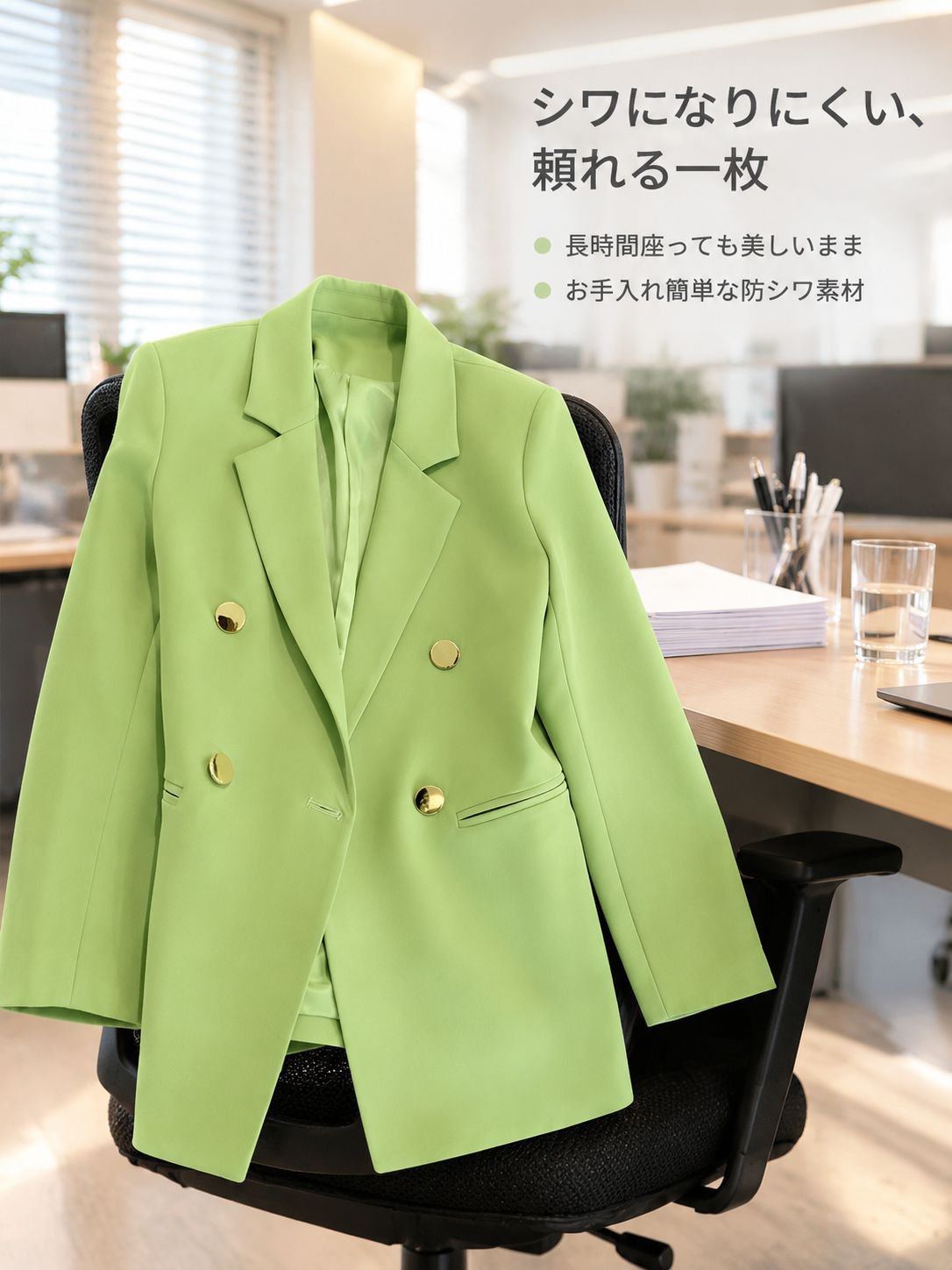 女性用長袖ブレザー 