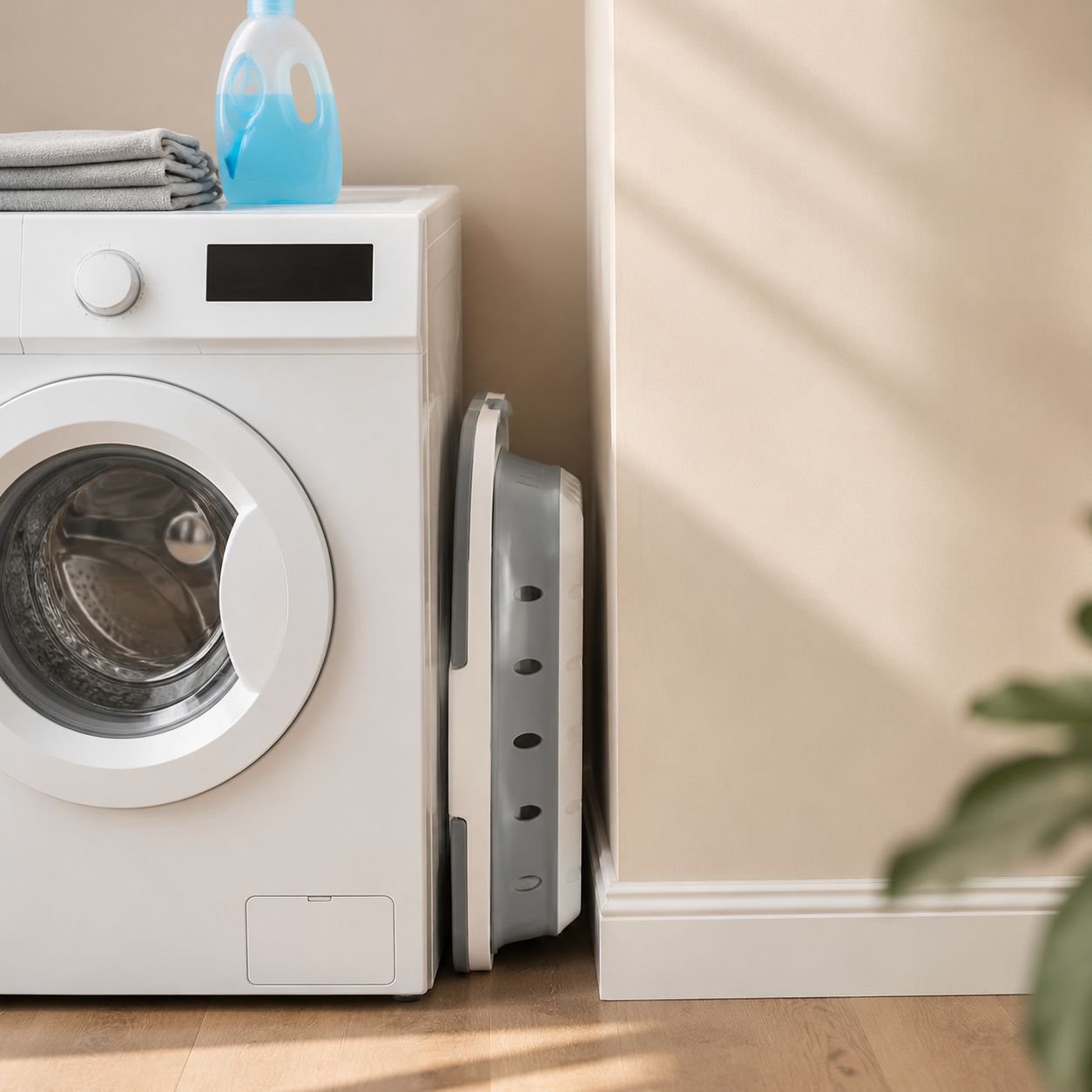 Easy to assemble and fold laundry hamper design